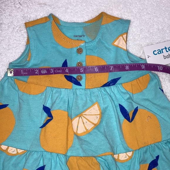 Nwt carters 3m orange sun dress and diaper cover set 100% cotton - Picture 5 of 10